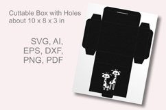 Giraffes Rectangular Gift Box SVG Paper Cut Template