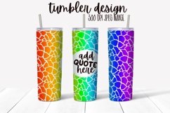 Rainbow Giraffe Print Tumbler Wrap Design With Quote Space Product Image 1
