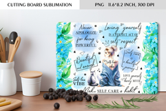 Self Care Floral Cutting Board Sublimation Design Product Image 1
