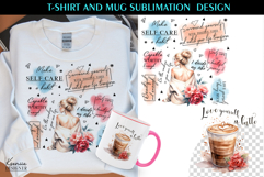 Watercolor Inspirational Quotes T shirt and Mug Sublimation Product Image 1