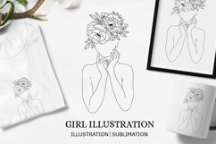 Girl With Flowers / Woman with Flowers template Product Image 1