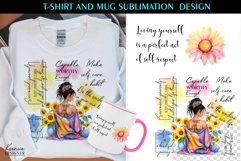 Watercolor Inspirational Quotes T shirt and Mug Sublimation Product Image 1