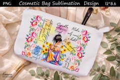 Feminine Self Care Motivation Quote Cosmetic Bag Sublimation Product Image 1