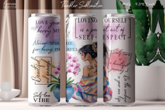 Love Yourself |Positive Quotes |Mental Health | Girl Tumbler Product Image 1