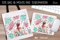 Tote Bag and Mouse Pad Sublimation|Positive Quotes |Love Product Image 1