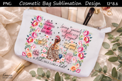 Feminine Self Care Motivation Quote Cosmetic Bag Sublimation Product Image 1