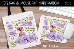 Tote Bag and Mouse Pad Sublimation|Positive Quotes |Love Product Image 1