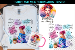 Watercolor Inspirational Quotes T shirt and Mug Sublimation Product Image 1