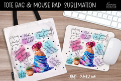 Tote Bag and Mouse Pad Sublimation|Positive Quotes |Love Product Image 1