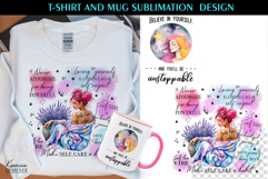 Watercolor Inspirational Quotes T shirt and Mug Sublimation Product Image 1
