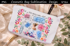 Feminine Self Care Motivation Quote Cosmetic Bag Sublimation Product Image 1
