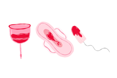 Menstrual Cycle &amp; Women Health Digital Clipart Set, Feminine Product Image 4
