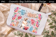 Feminine Self Care Motivation Quote Cosmetic Bag Sublimation Product Image 1