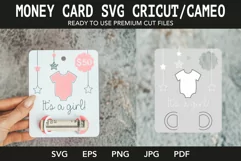 It is a girl Money Card SVGs I Cricut I Silhouette Product Image 1