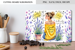 Self Care Floral Cutting Board Sublimation Design Product Image 1