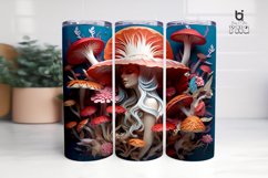 Girl and Mushrooms 3D Tumbler Sublimation Bundle Product Image 2
