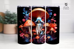 Girl and Mushrooms 3D Tumbler Sublimation Bundle Product Image 12