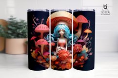 Girl and Mushrooms 3D Tumbler Sublimation Bundle Product Image 14