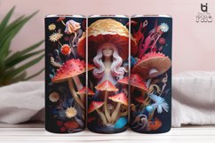 Girl and Mushrooms 3D Tumbler Sublimation Bundle Product Image 3