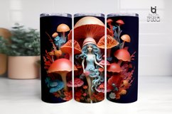 Girl and Mushrooms 3D Tumbler Sublimation Bundle Product Image 6