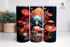 Girl and Mushrooms 3D Tumbler Sublimation Bundle Product Image 10