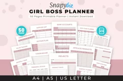 Girl Boss Planner | A4 and A5 Girl Boss Planner | US Letter Product Image 1