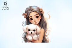 Girl Cartoon Sublimation Clipart Bundle Product Image 2