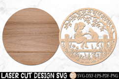Girl &amp; Cat Laser Cut SVG, Girl Wall Art Product Image 2