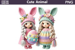 Baby Girl Bunny Easter Bundle | Bunny Ears Eggs Sublimation Product Image 14