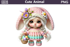 Baby Girl Bunny Easter Bundle | Bunny Ears Eggs Sublimation Product Image 19