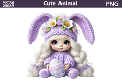 Baby Girl Bunny Easter Bundle | Bunny Ears Eggs Sublimation Product Image 4