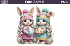 Baby Girl Bunny Easter Bundle | Bunny Ears Eggs Sublimation Product Image 9