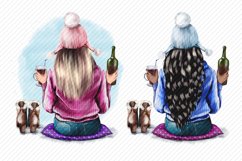 Girl Clipart Mulled Wine Huge Christmas Knitted Clothes Product Image 2