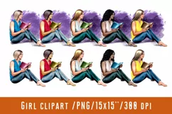 Girl with a book African American European Asian Women Product Image 1