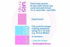 It&#039;s a Girl baby card svg cut file |includes Cricut Joy card Product Image 2