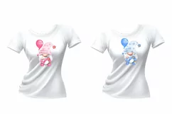 Clipart Watercolor Gnomes Newborn PNG Product Image 3