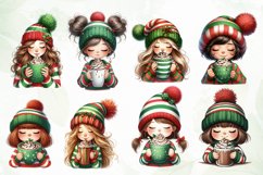 Girl Enjoy Hot Drink Sublimation Clipart Product Image 2
