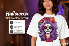 Sugar Skull Girl Halloween sublimation calavera girl Product Image 1