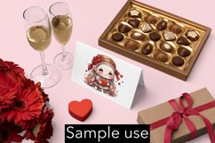 Gnome Girl with Hearts 10 - Valentine&#039;s Day Sublimation Product Image 3