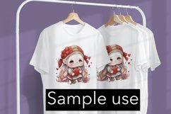 Gnome Girl with Hearts 10 - Valentine&#039;s Day Sublimation Product Image 4
