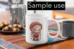Gnome Girl with Hearts 7 - Valentine&#039;s Day Sublimation Product Image 3