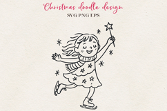 Hand-Drawn Christmas Character | Festive Ink Art SVG PNG EPS Product Image 1