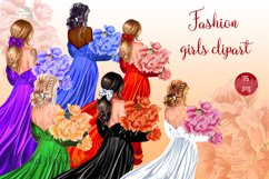 Fashion Valentines Clipart, Flower Bouquet Product Image 1