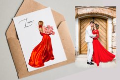 Fashion girls clipart, Women Holding Pink Flower Bouquet Product Image 8