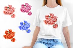 Fashion girls clipart, Women Holding Pink Flower Bouquet Product Image 5
