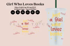 girl love books starbucks 24oz cold cup tumbler wrap svg presized template for tumbler venti suitable for cutting machine or sublimation