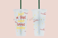 girl love books starbucks 24oz cold cup tumbler wrap svg presized template for tumbler venti suitable for cutting machine or sublimation