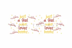 Girl Loves Books book lovers coffee mug sublimation wrap glass mug wrap svg presized for 11oz and 15oz glass mug are sublimation files