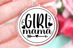 Girl mama SVG, Mama Keychain SVG Product Image 1
