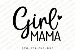 Girl Mama SVG Design, Mother's Day SVG Design Product Image 1